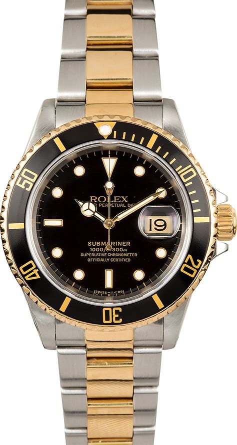 rolex silver with black face|rolex submariner gold and black.